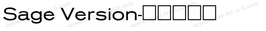 Sage Version字体转换